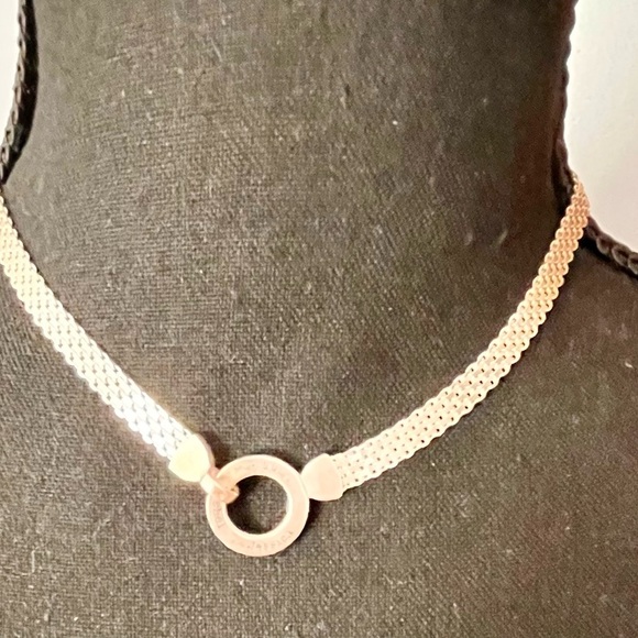 Talisa Sterling Silver Chainmail Necklace Circle of Names Goth Grunge Emo Punk - Picture 3 of 17